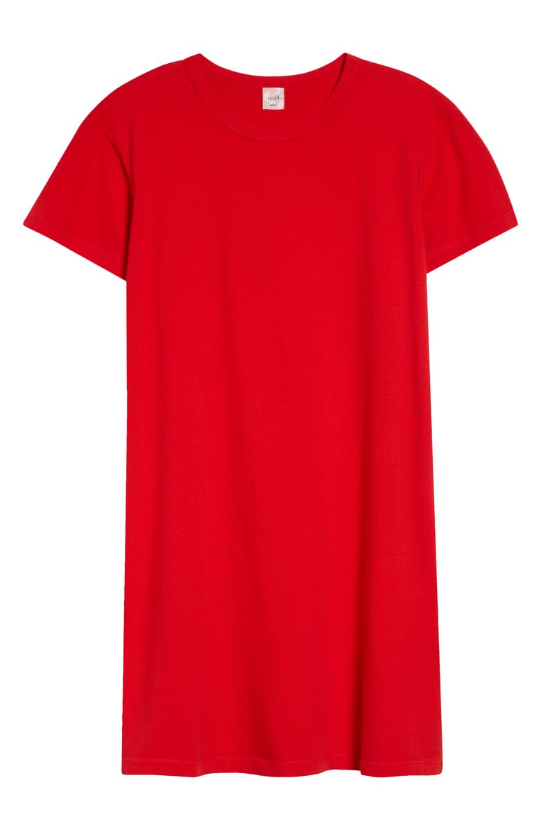LESET Margo Short Sleeve T-Shirt Dress, Alternate, color, Cerise