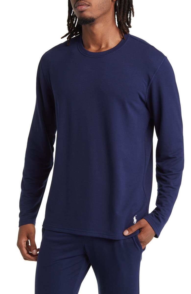 Polo Ralph Lauren Long Sleeve Pajama T-Shirt, Main, color, 
