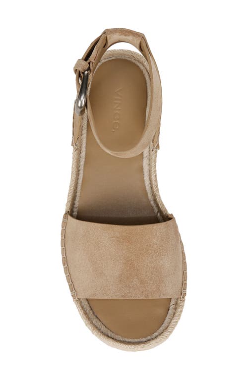 Shop Vince Belisa Ankle Strap Espadrille Platform Wedge Sandal In Dune