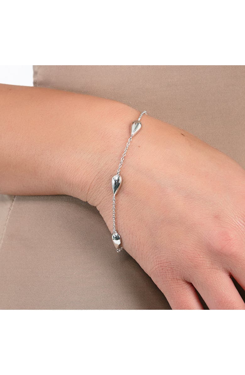 Lucy Quartermaine Station Tear Drop Bracelet, Alternate, color, Sterling Silver