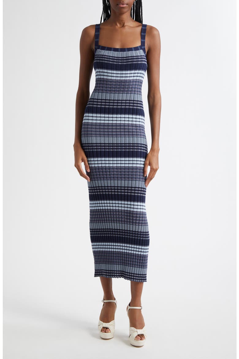 Cheval Stripe Sweater Dress, Main, color, NAVY STRIPE