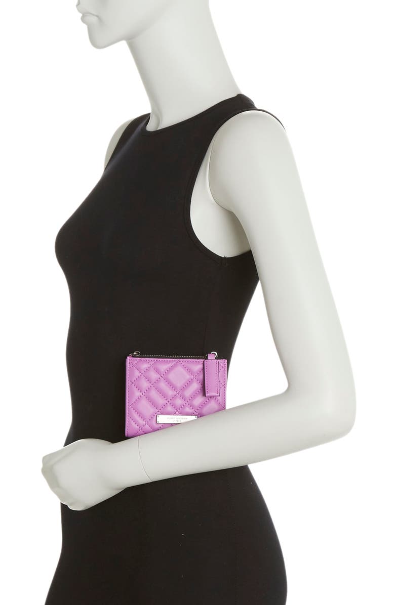 Kurt Geiger London Quilted Leather Mini Wallet Purse, Alternate, color, 