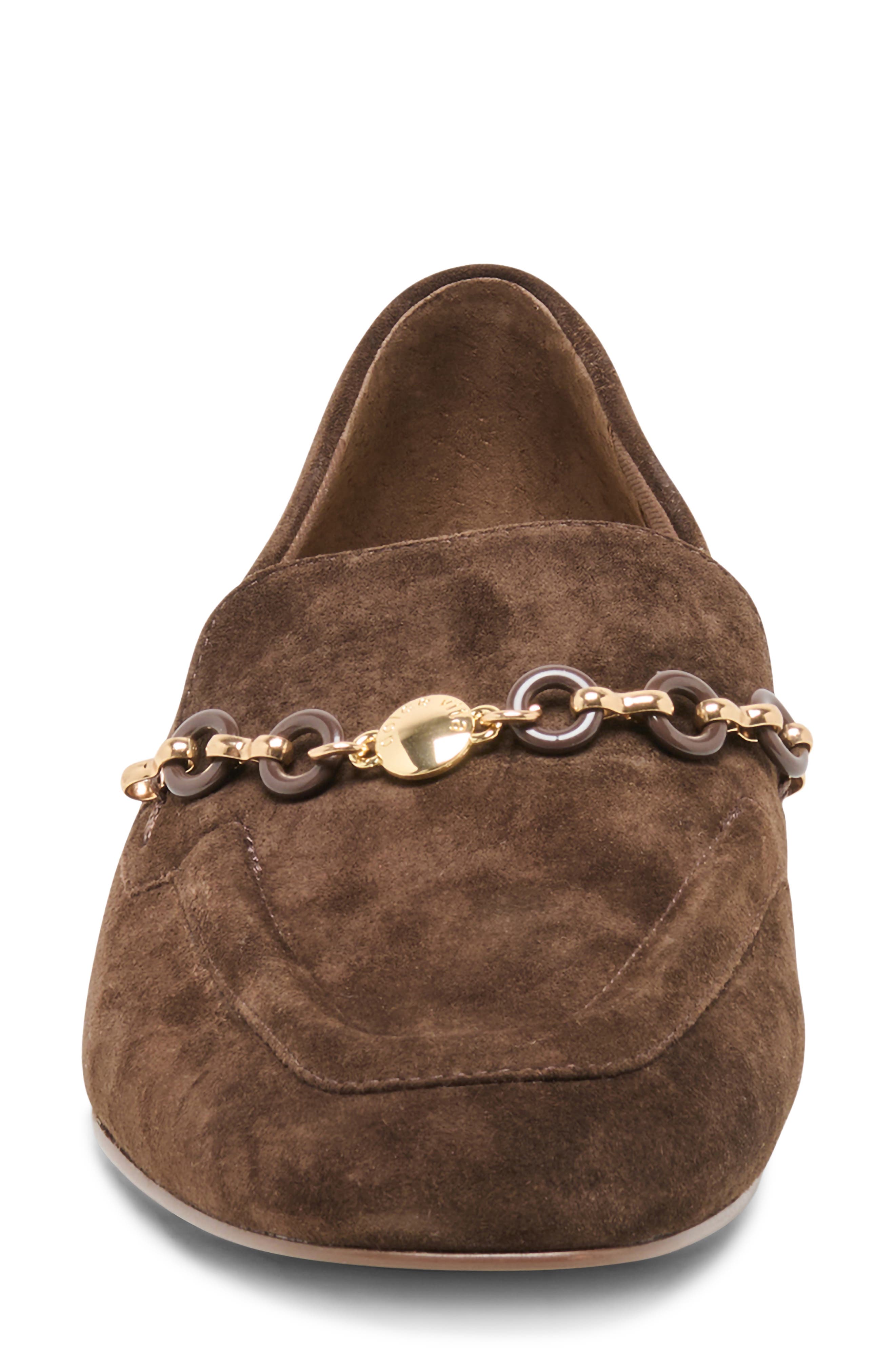 Kiala Embellished Raffia Loafer, Alternate, color, DARK BROWN SUEDE