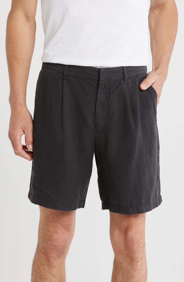 rag & bone Elliot Pleated Linen Shorts, Main, color, 