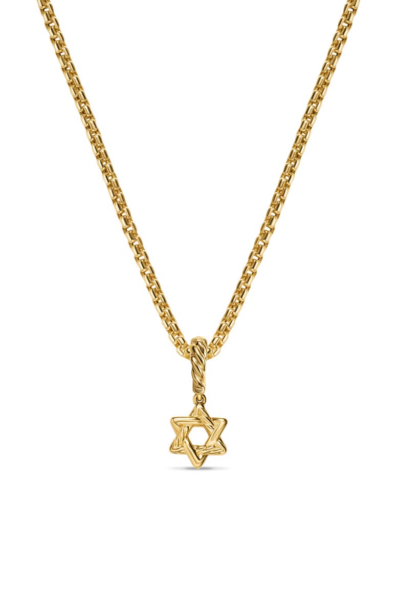 David Yurman Micro Pavé Star of David Enhancer in 18K Yellow Gold with Diamonds, 7.4mm, Alternate, color, Diamond