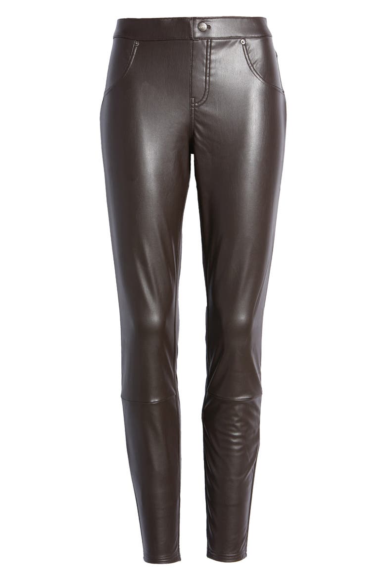 Faux Leather Leggings, Alternate, color, ESPRESSO