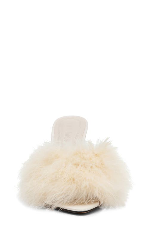 Steve Madden Ashbey Faux Feather Sandal In Multi