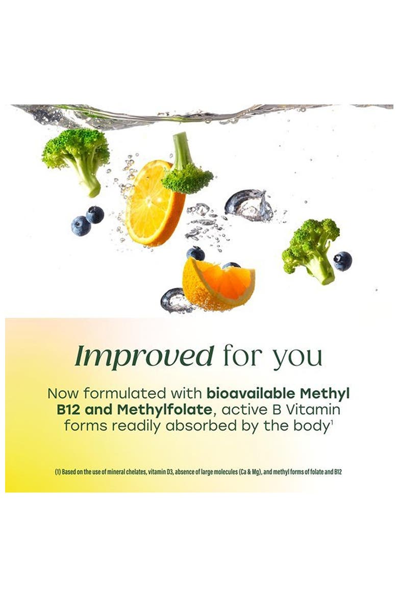 One Daily Multivitamin for Women 40+ with Methylated B12, Methyl Folate, Vegetarian, 60 Tablets, Alternate, color, None