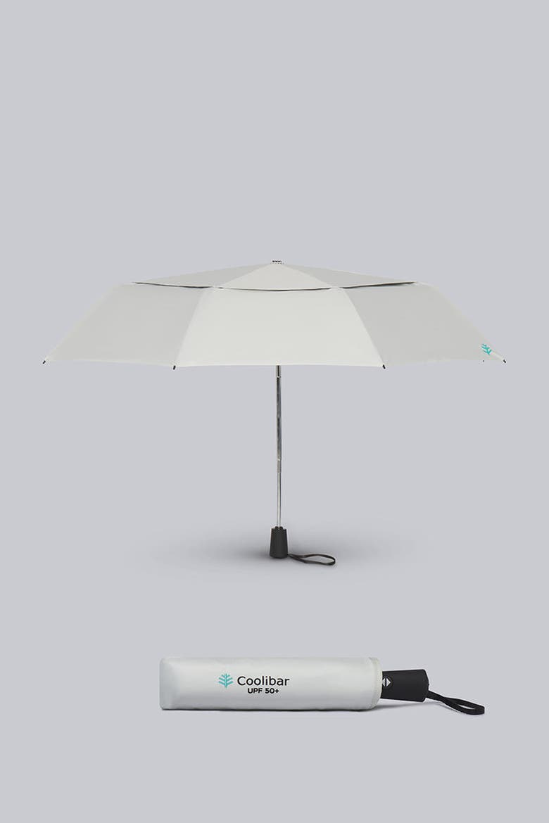 Vrae 42 Inch Sodalis Travel Umbrella, UPF 50+ Sun Protection, Alternate, color, Sleek Grey