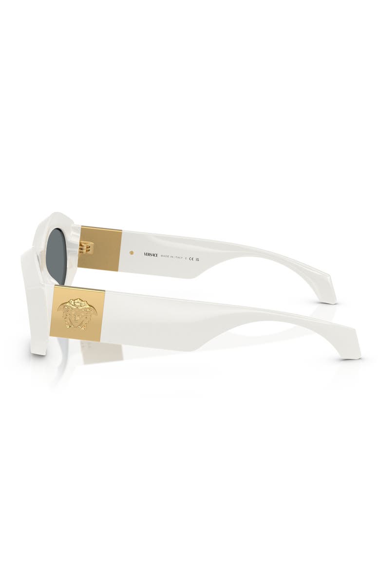 54mm Irregular Sunglasses, Alternate, color, WHITE