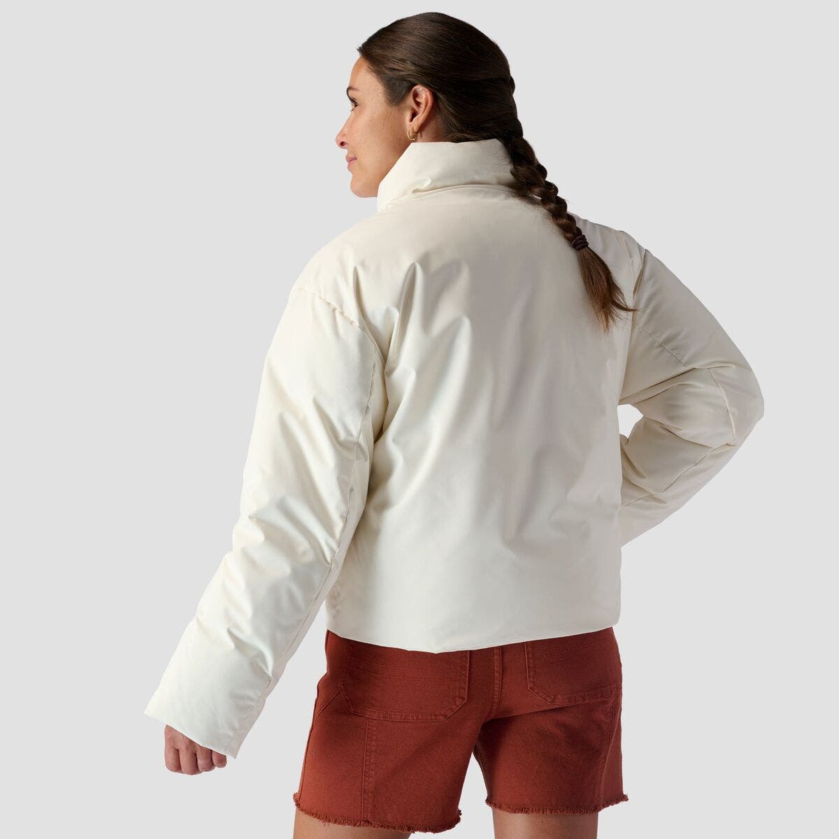 Crop Boxy Snap Front Puffer - Women's - image 2