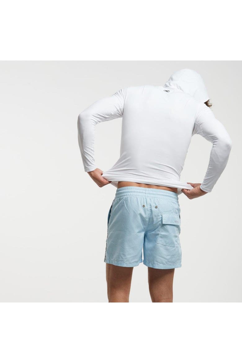 Eco-Friendly 5.5-Inch Le Club Men's Swim Trunks for Sustainable Style, Alternate, color, Sky Blue