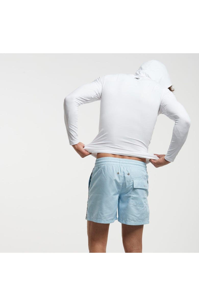 Le Club Resortwear Men's 7-Inch Le Club Swim Trunks for Ultimate Comfort and Style, Alternate, color, Light Blue