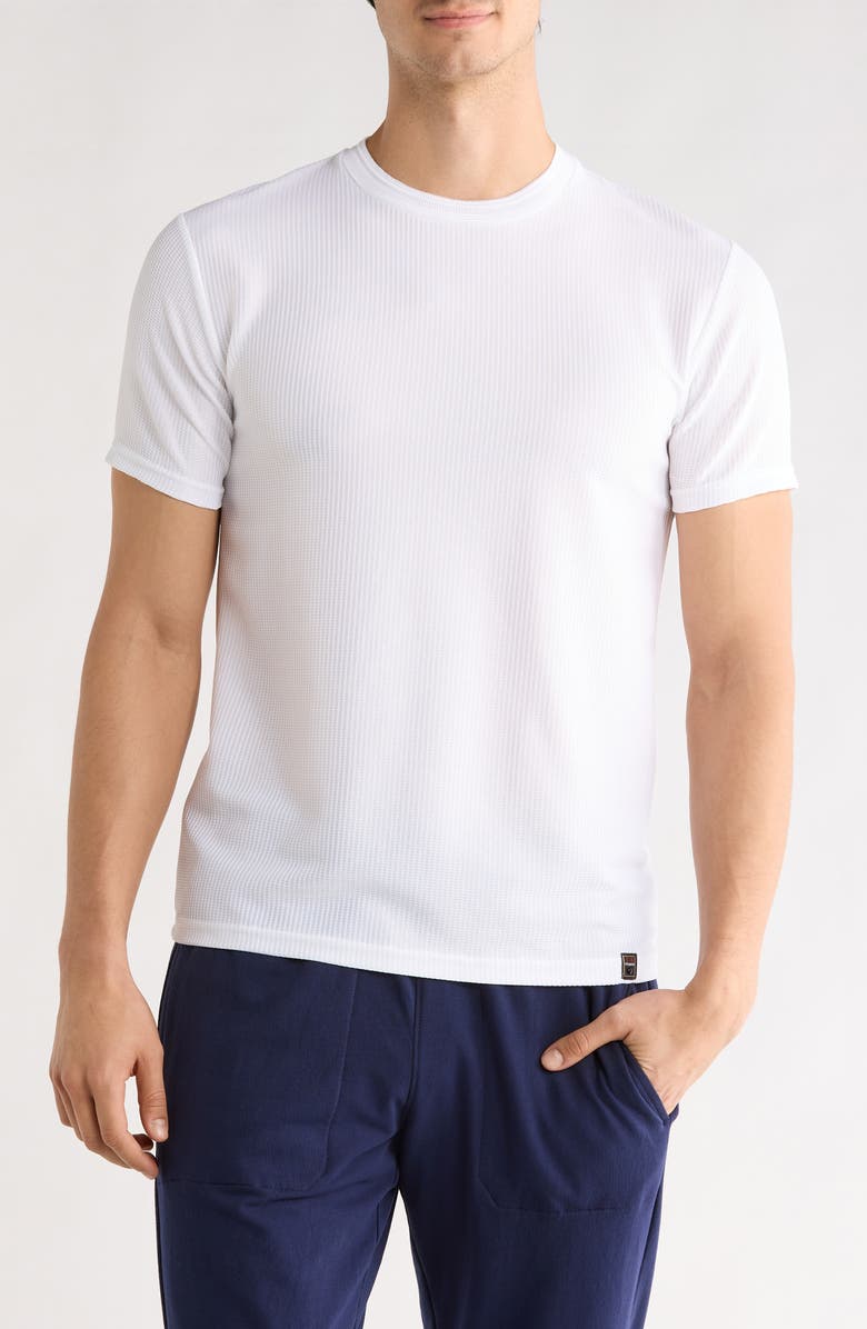 T.R. PREMIUM Textured Knit T-Shirt, Main, color, White