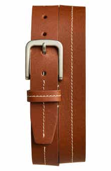 Tommy Bahama Center Stitched Leather Belt