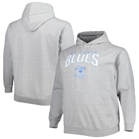 Men's Fanatics Branded Heather Gray St. Louis Blues Special Edition 2.0 Big & Tall Wordmark Pullover Hoodie