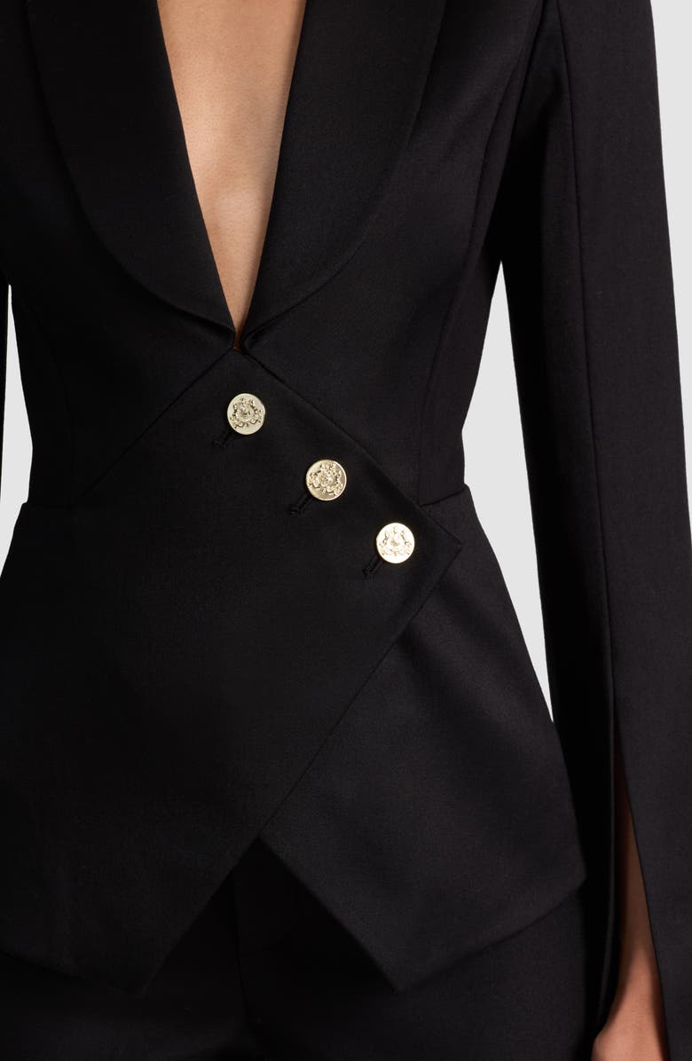 Alice + Olivia The Sculpt Blazer, Alternate, color, Black