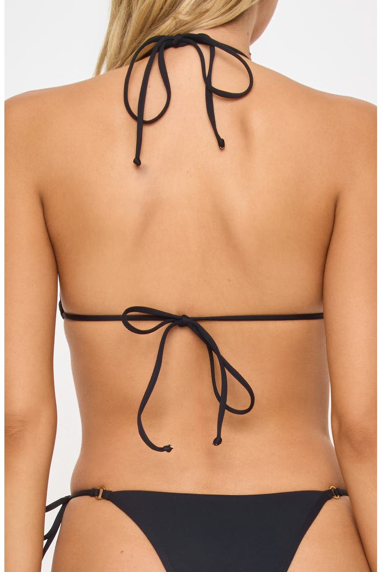 Banning Triangle Bikini Top, Alternate, color, BLACK