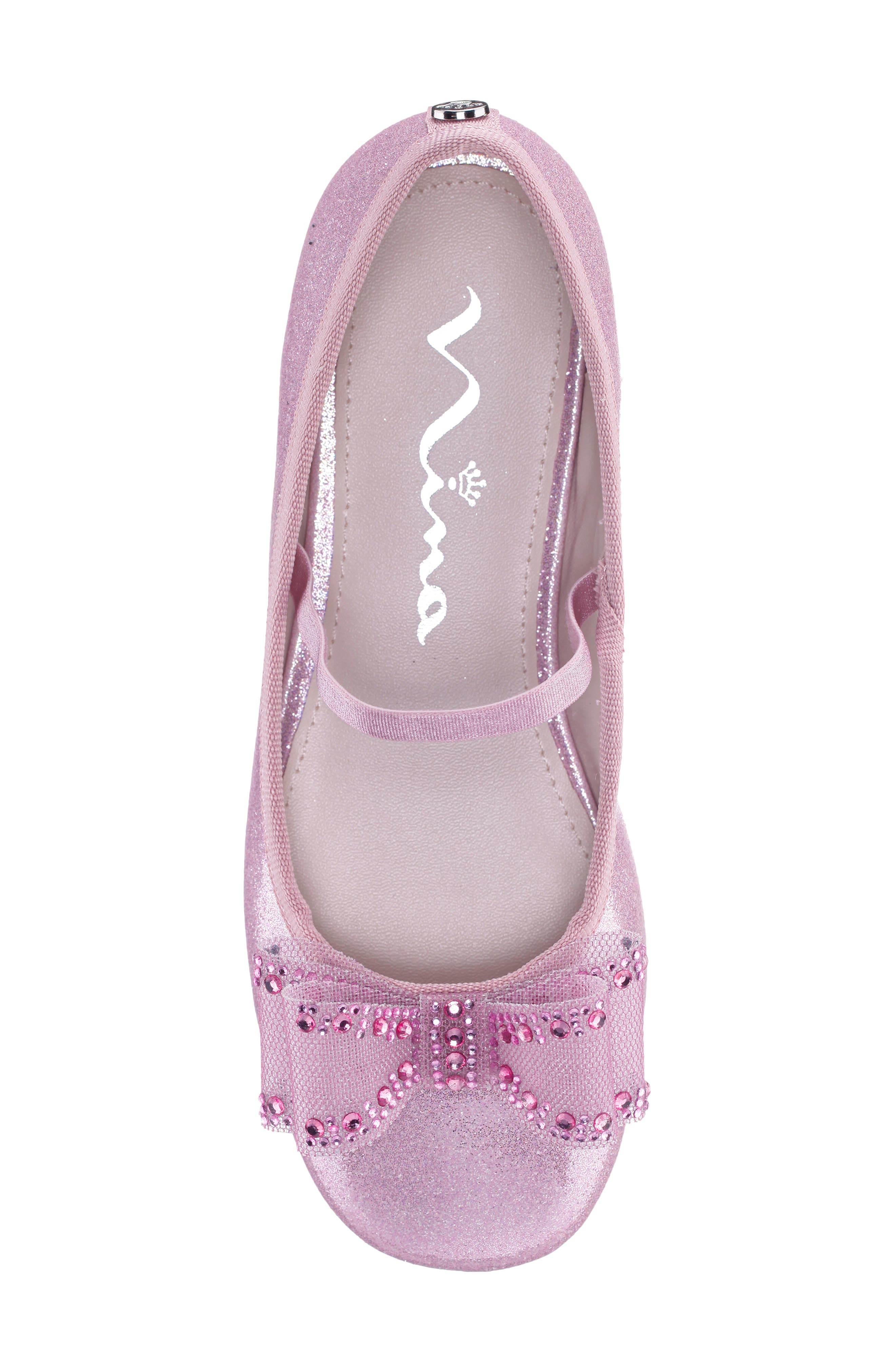 Nina Kids' Sidnee Mary Jane Flat, Alternate, color, Pink Shimmer