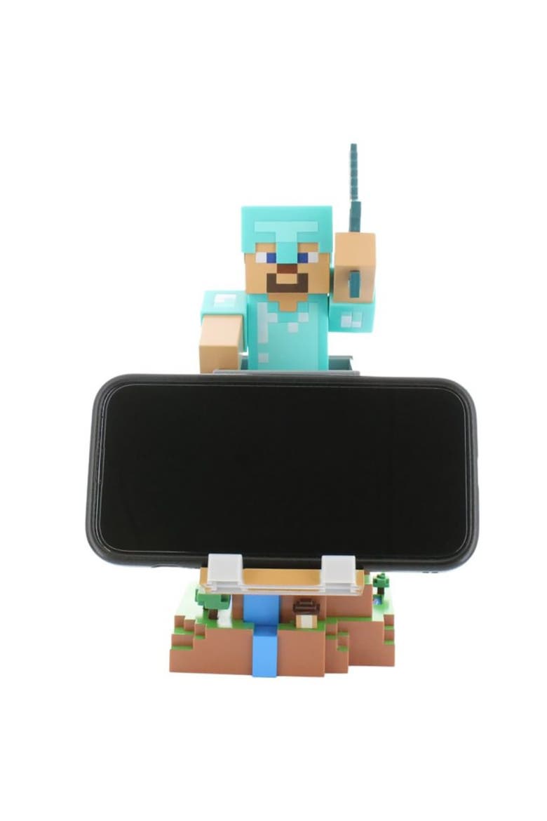 Minecraft Steve in Diamond Armor Cable Guys Controller Holder, Alternate, color, Multicolored