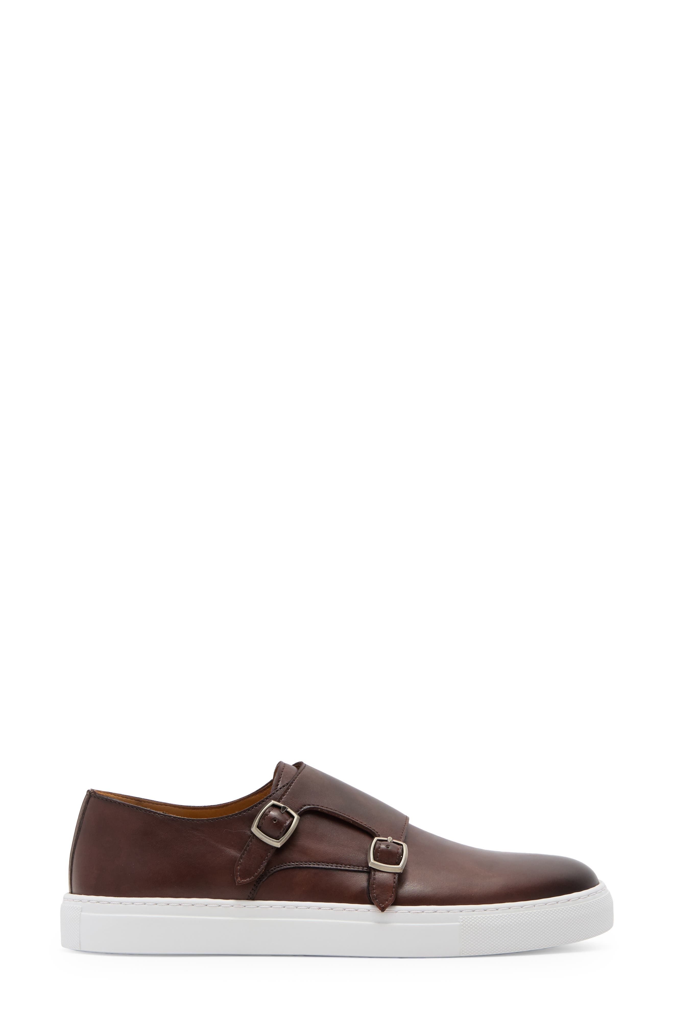 Nemes Monk Strap Sneaker, Alternate, color, BROWN