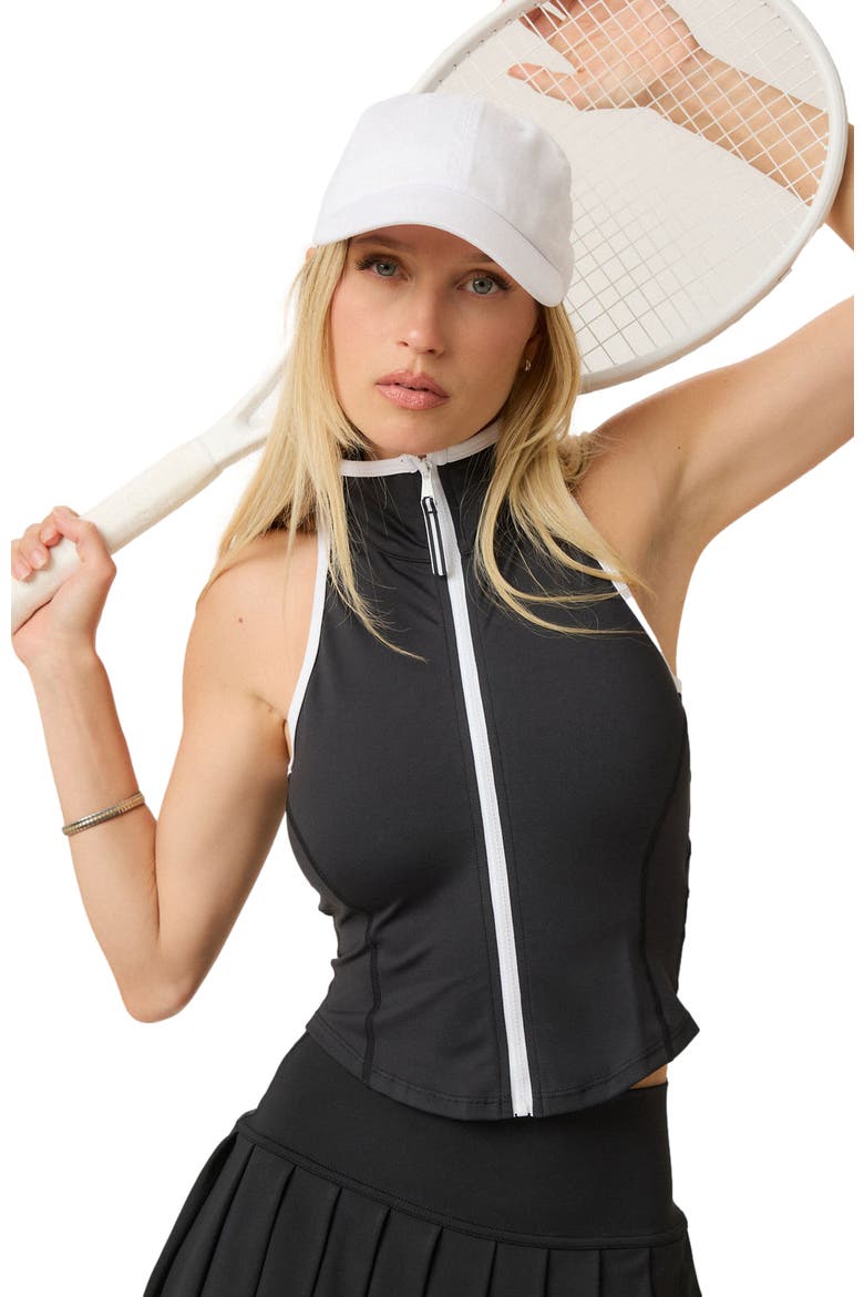 Zip Front Sport Vest, Alternate, color, Black