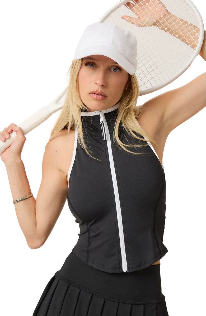 Goldie Byrd Zip Front Sport Vest, Alternate, color, Black