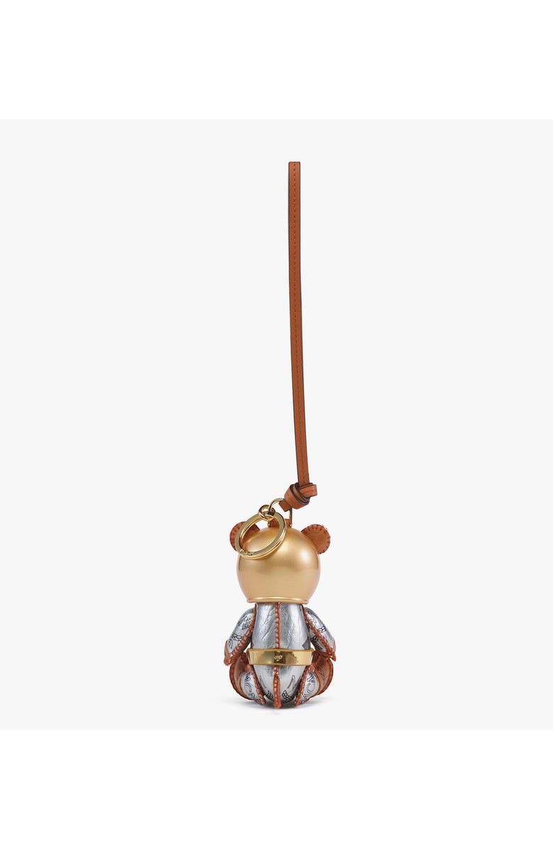 MCM Aren Space Bear Charm in Visetos, Alternate, color,