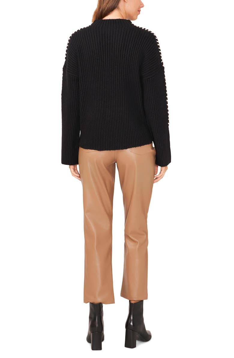 Halogen<sup>®</sup> Contrast Stitch Sweater, Alternate, color, 