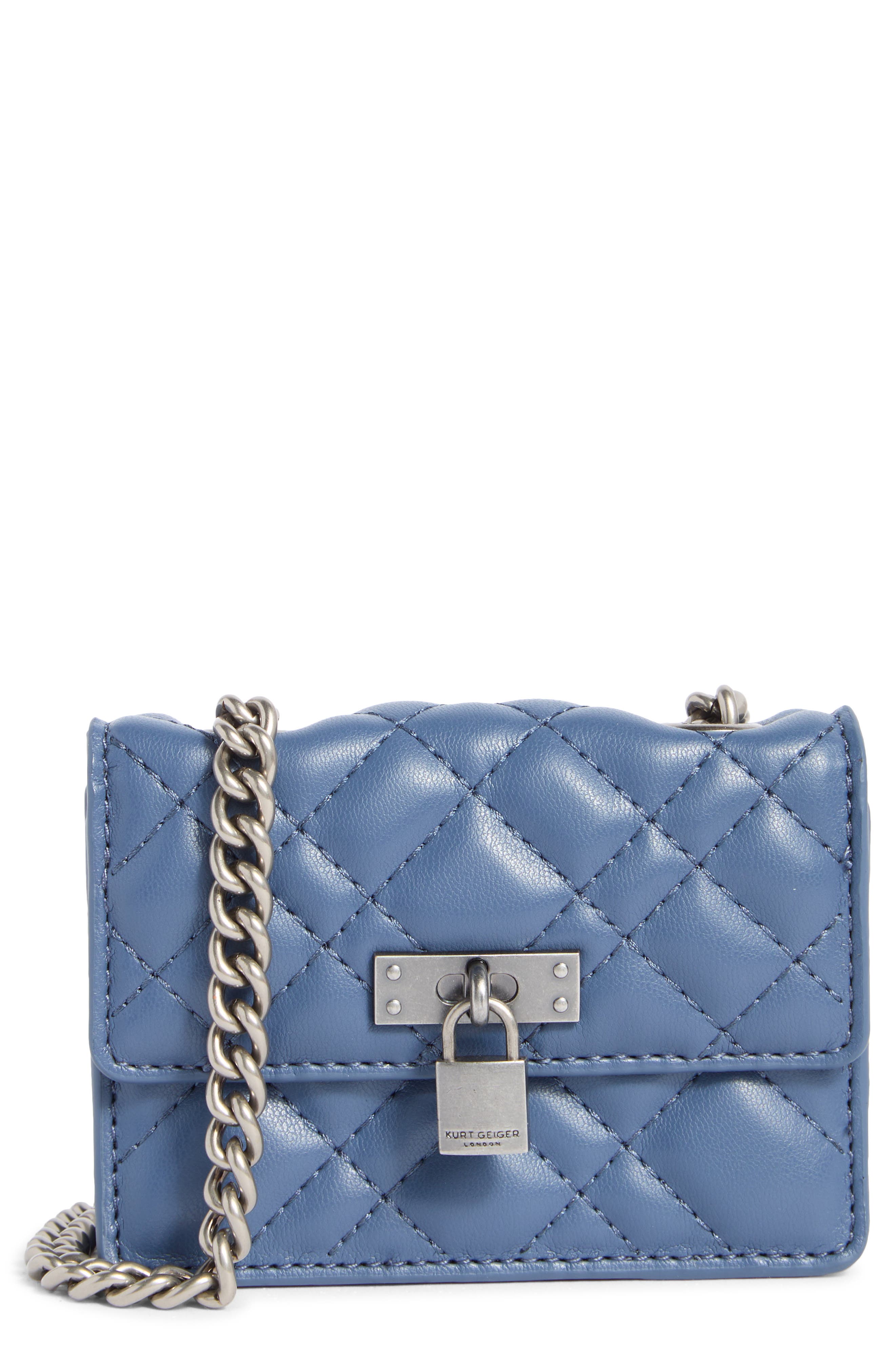 Kurt Geiger London Micro Birxton Convertible Shoulder Bag, Main, color, Open Blue