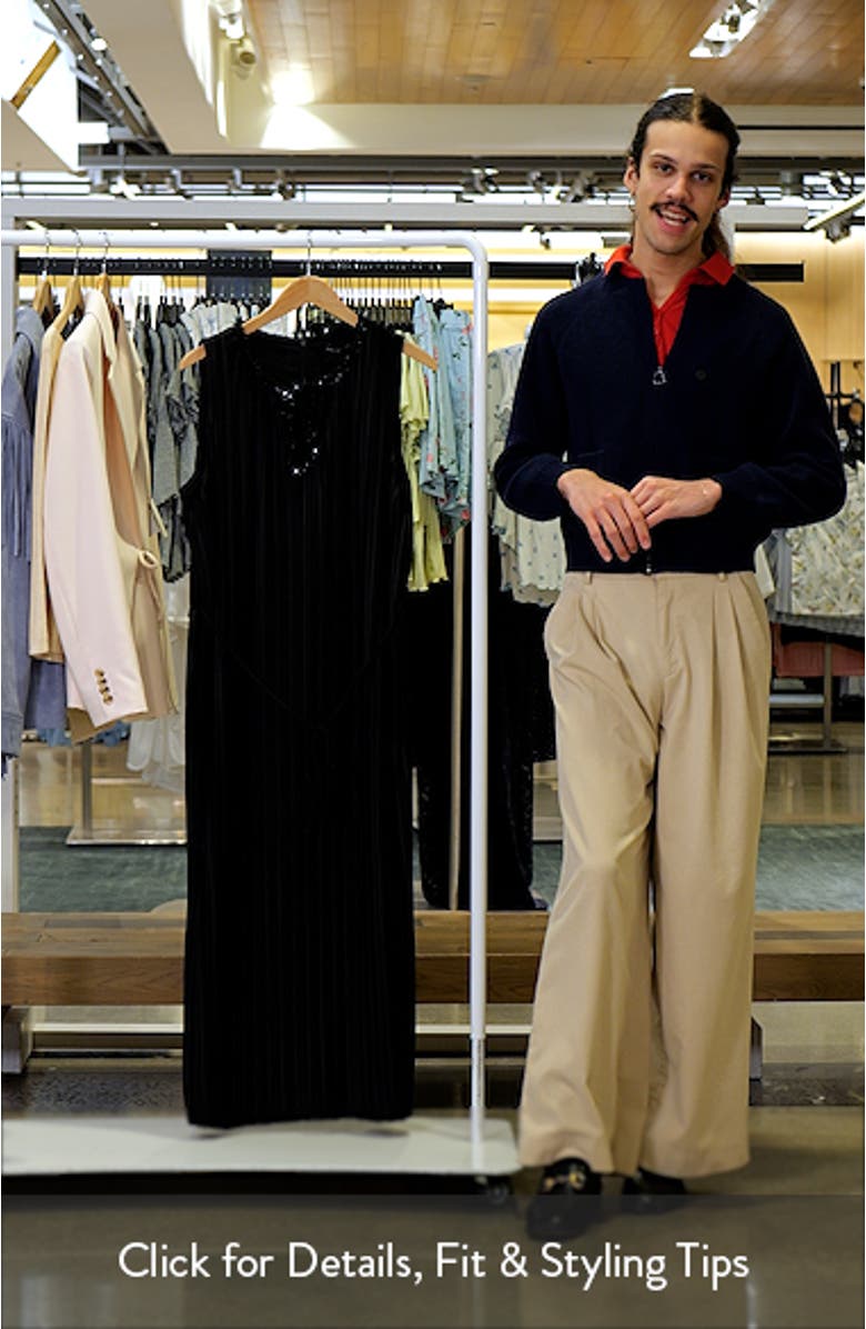 Embellished Plissé Sleeveless Maxi Dress, sales video thumbnail
