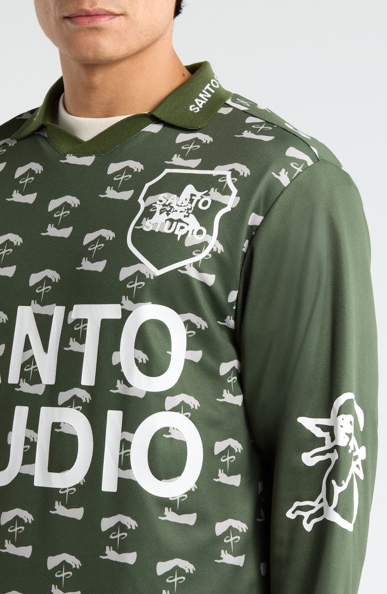 SANTO STUDIO Faith Over Fear Long Sleeve Club Jersey, Alternate, color, Green