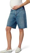 Joe's The Ryan Raw Hem Low Slung Baggy Bermuda Maternity Shorts