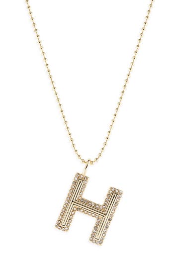Baublebar Arianna Initial Pendant Necklace In Gold