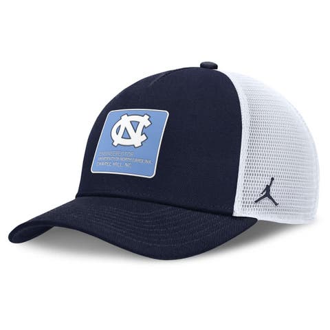 Men's Jordan Brand  Navy/White North Carolina Tar Heels 2025 On-Field Rise Engineered Trucker Adjustable Hat
