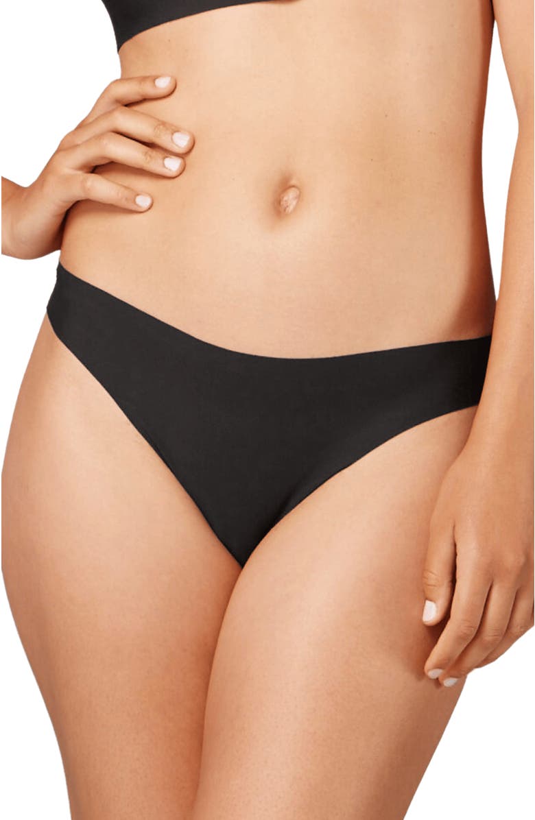 Siella No-Show Bikini, Main, color, Black
