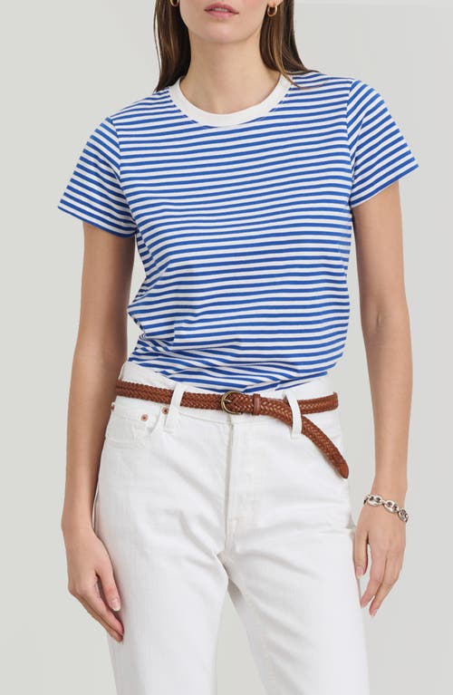 Shop Alex Mill Prospect Stripe Cotton T-shirt In Blue/white