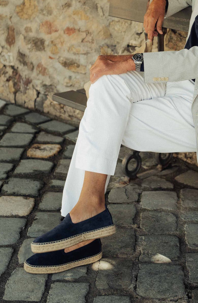 MORJAS The Espadrille, Alternate, color, Navy Suede
