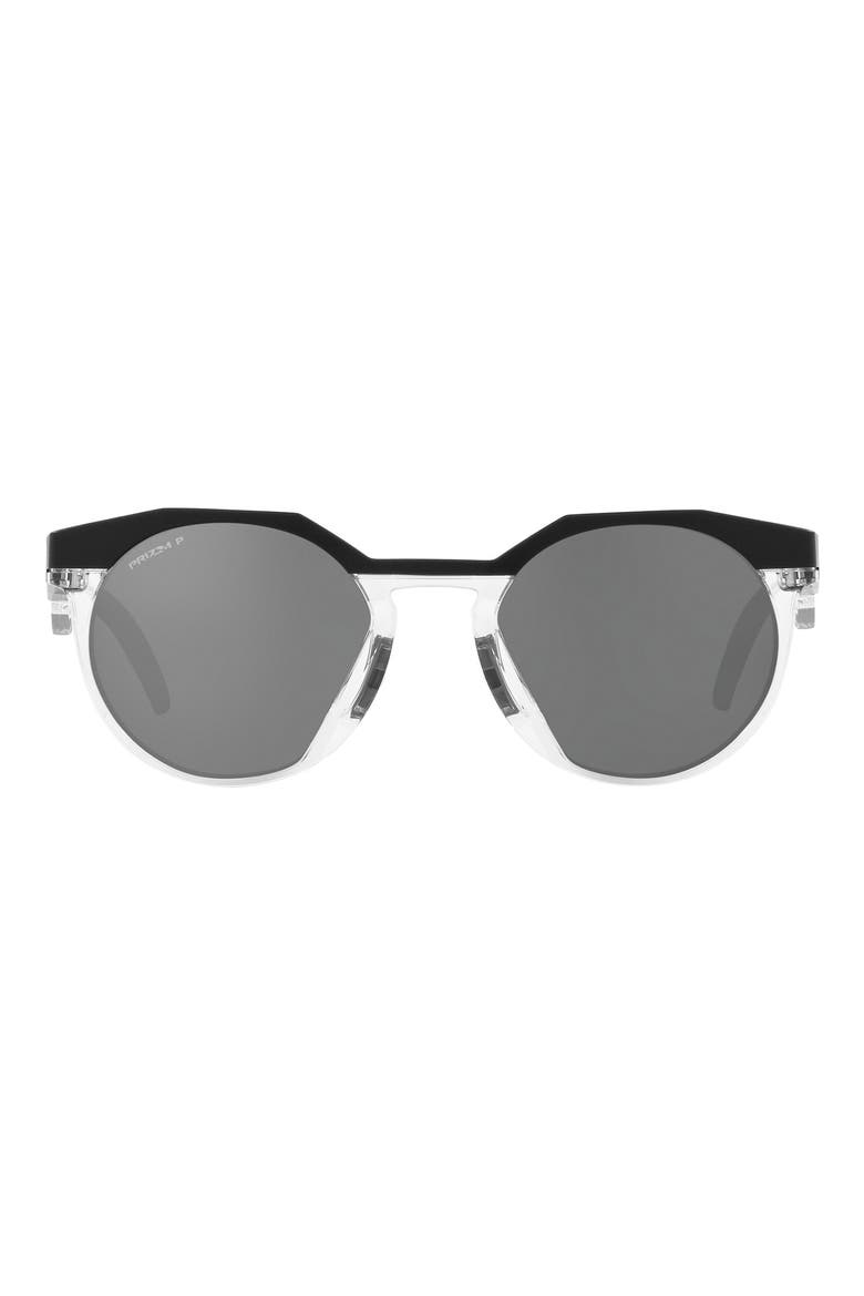 HSTN Metal 52mm Prizm™ Round Sunglasses, Main, color, BLACK