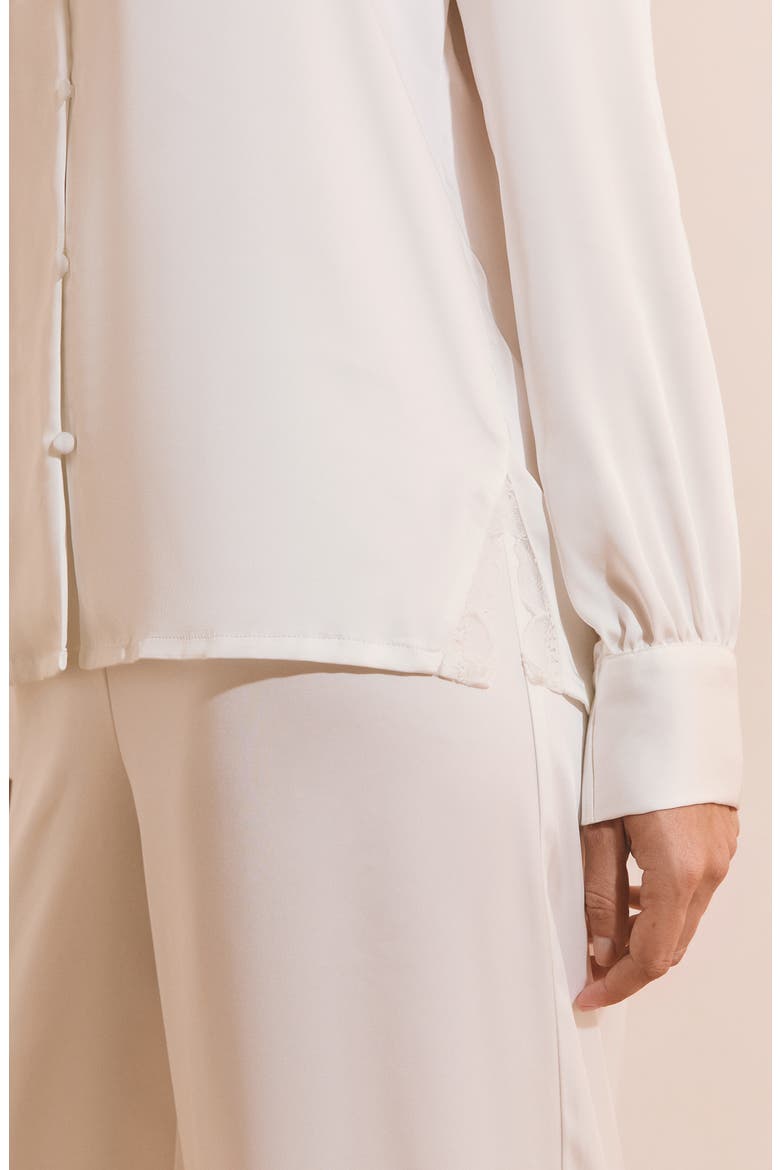 Bridal Bliss Satin Sleep Top, Alternate, color, WHITE