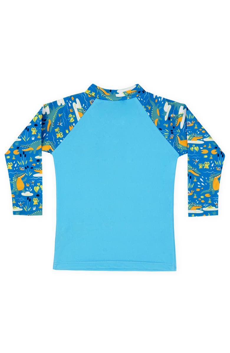 Splash About Kids Long Sleeve Rash Guard, Alternate, color, Crocodile Swamp