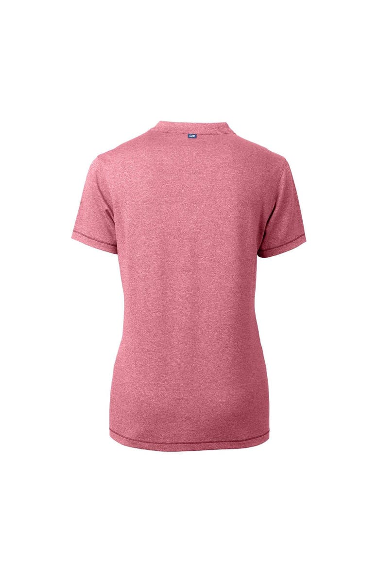 Women's Cutter & Buck Heather Red Buffalo Bills Forge Stretch Blade Polo, Alternate, color, Heather Red