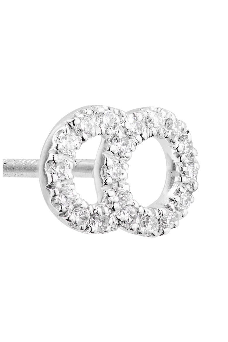 Celeste Lab Created Diamond Single Stud Earring, Alternate, color, WHITE GOLD