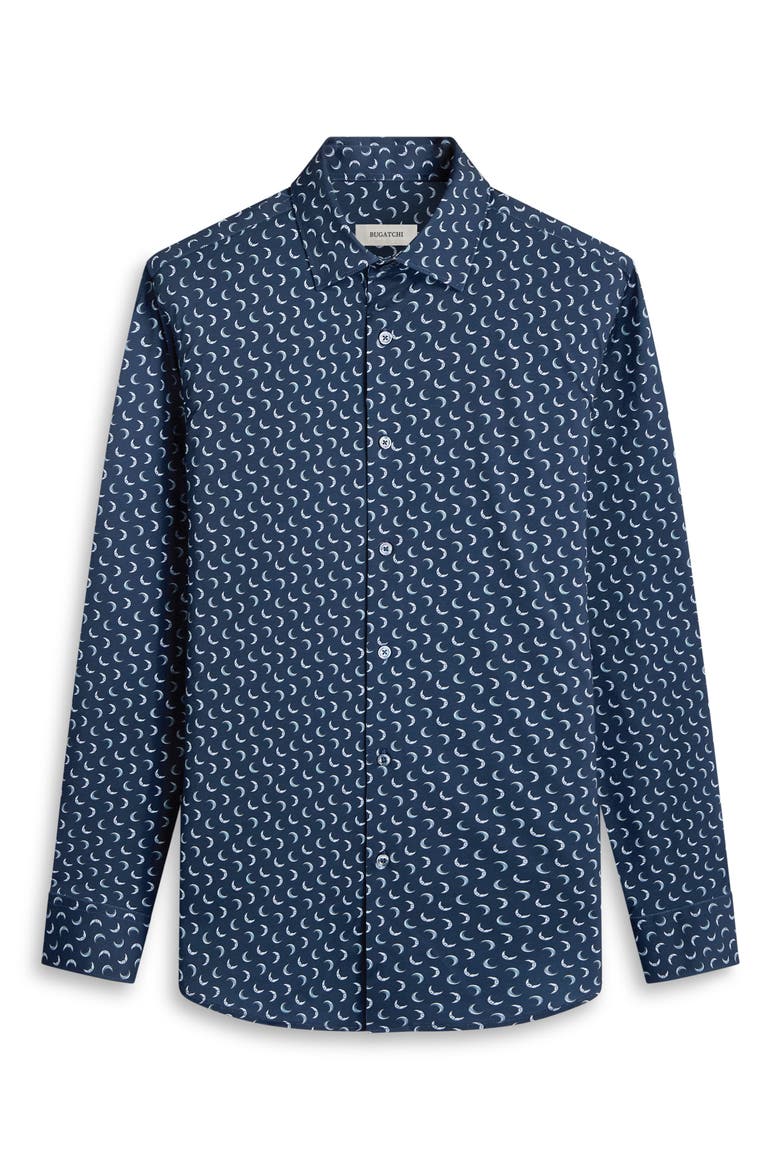 James OoohCotton® Moon Print Button-Up Shirt, Alternate, color, NAVY