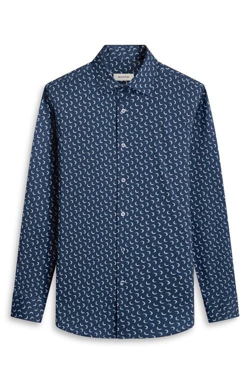 Bugatchi James Ooohcotton® Moon Print Button-up Shirt In Navy