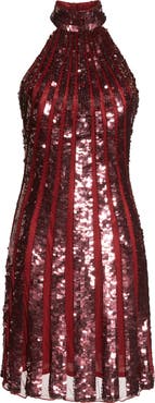 Mac Duggal Sequin Stripe Cocktail Dress