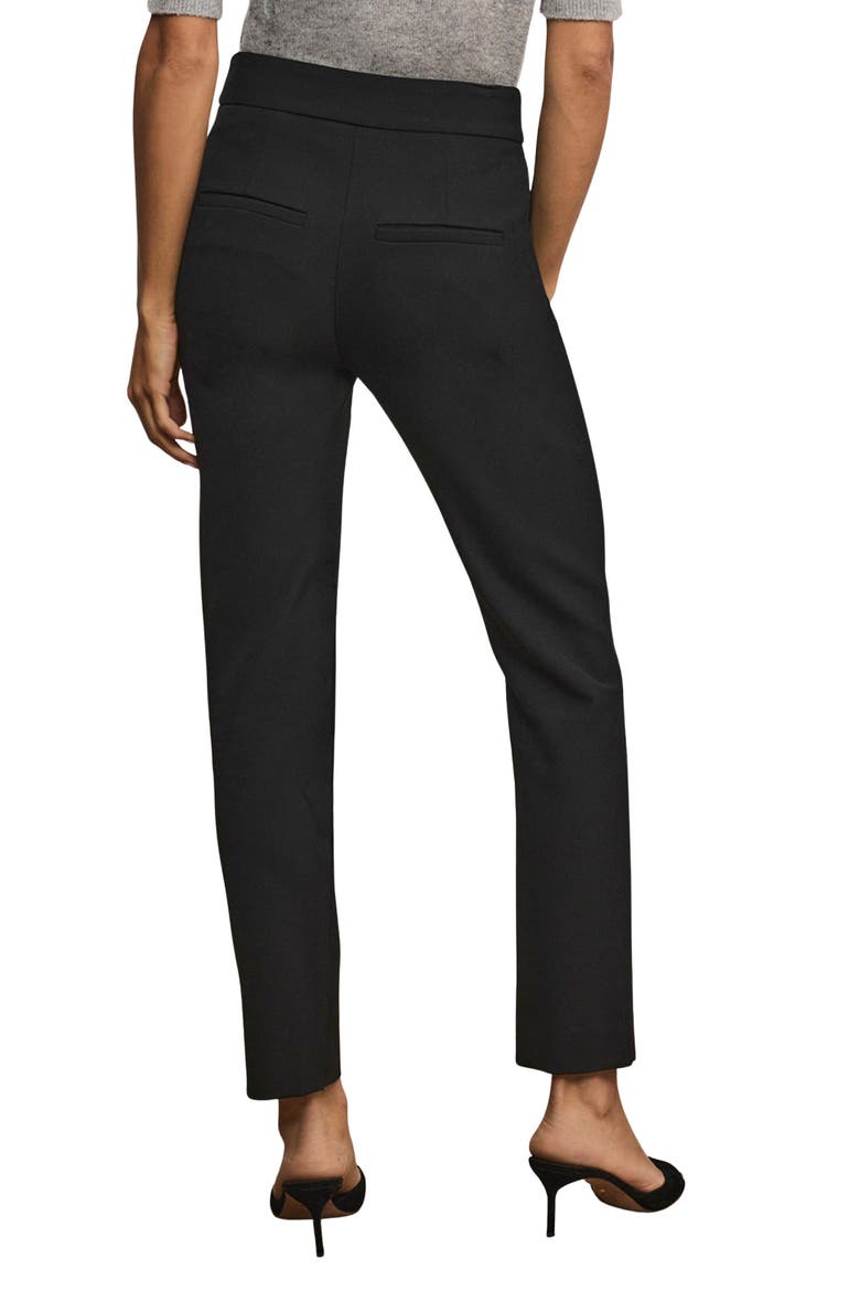 Renzo Flat Front Pants, Alternate, color, BLACK