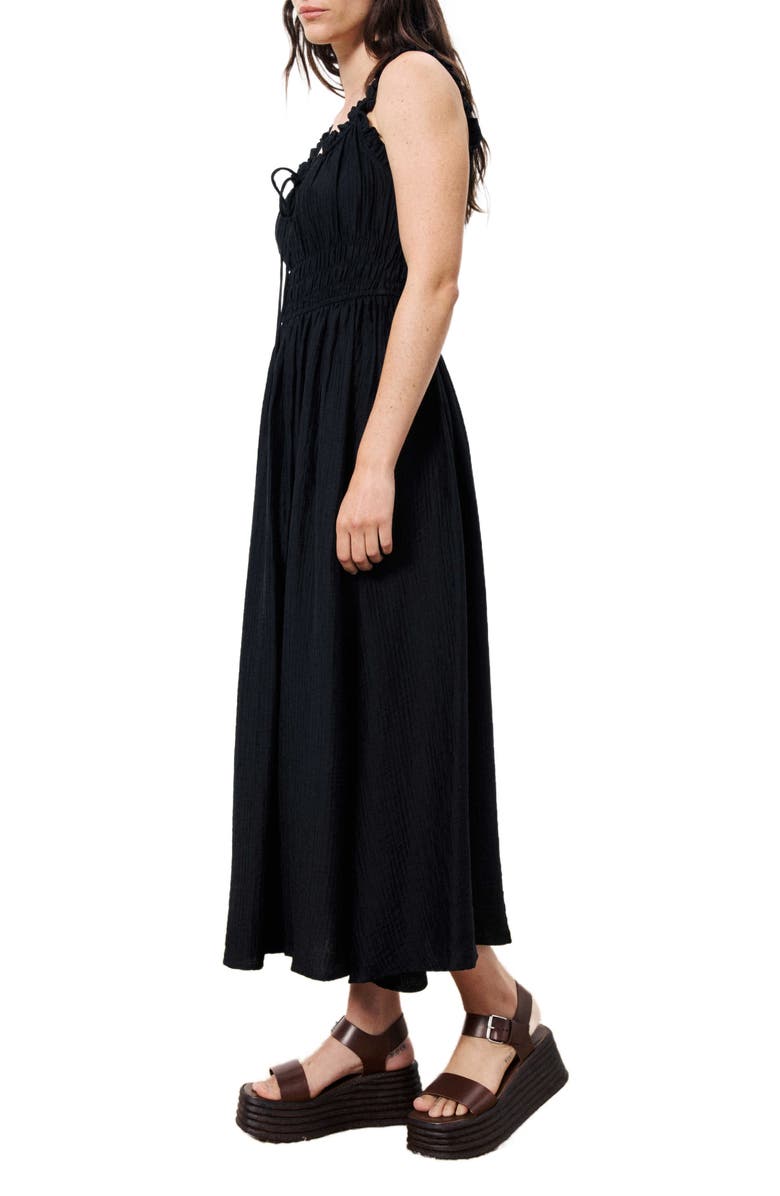 FRNCH Sanne Smock Waist Sundress, Alternate, color, Black