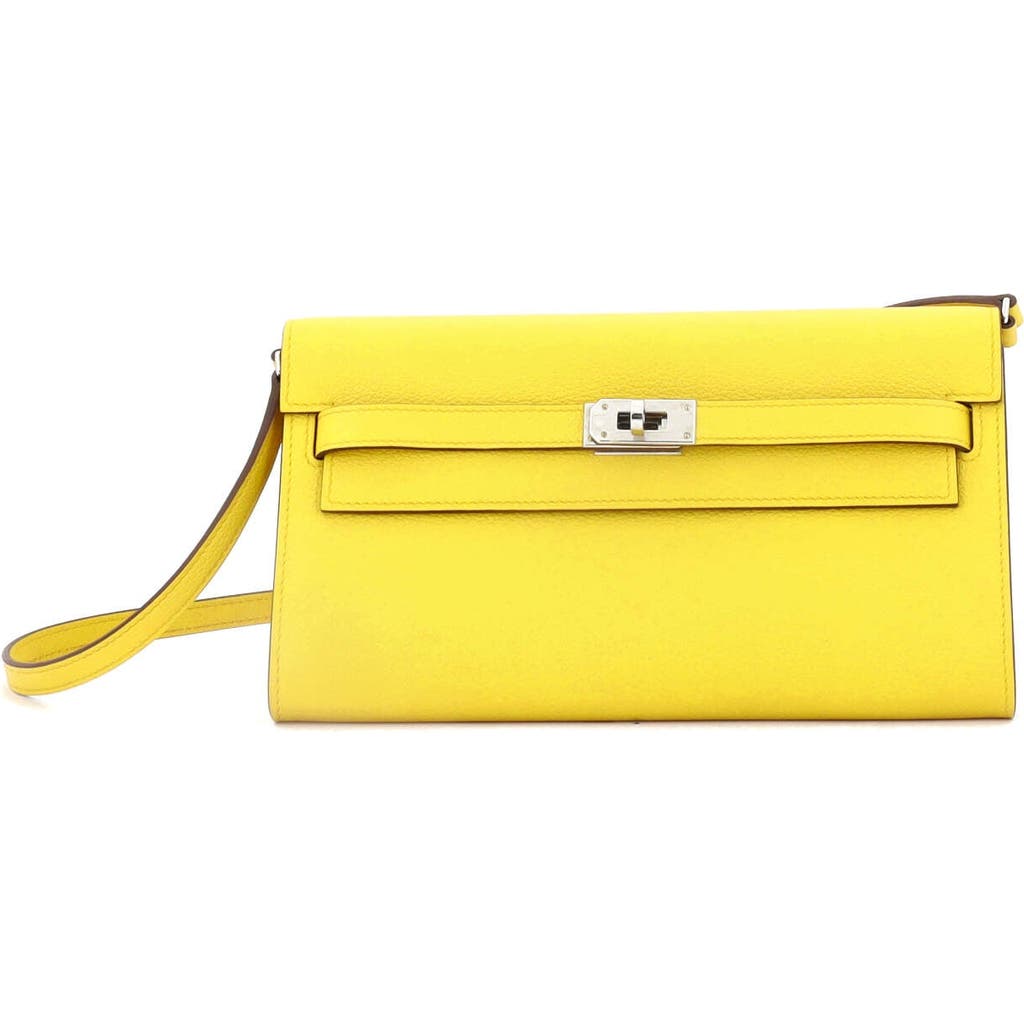Pre-owned Hermes Hermes Kelly To Go Wallet Evercolor In Green