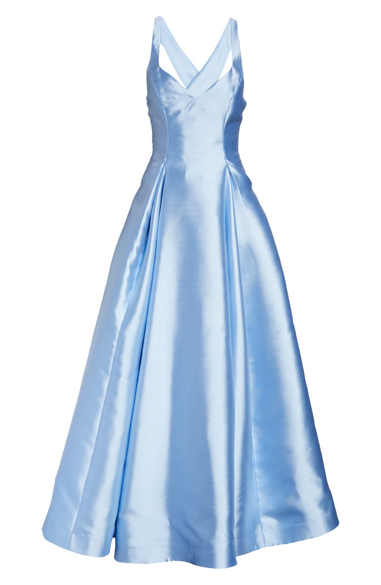 Sequin Hearts Cross Back Mikado Ballgown, Alternate, color, 